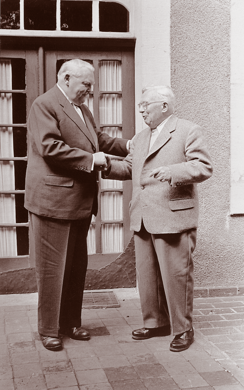 Prof. Dr. Ludwig Erhard und Prof. Dr. Wilhelm Vershofen